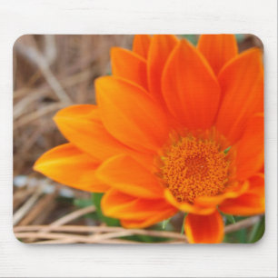 Orange Floral Mousepad