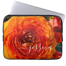 Orange Floral Photo Personalised