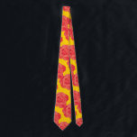 Orange Floral Rose Flower Pattern Gift Party Favou Tie<br><div class="desc">Designed with cool orange floral patterns that makes a great gift or party favour for birthdays,  weddings,  wedding anniversary or any events or celebrations!</div>