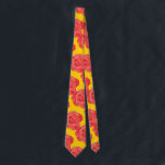 Orange Floral Rose Flower Pattern Gift Party Favou Tie<br><div class="desc">Designed with cool orange floral patterns that makes a great gift or party favour for birthdays,  weddings,  wedding anniversary or any events or celebrations!</div>