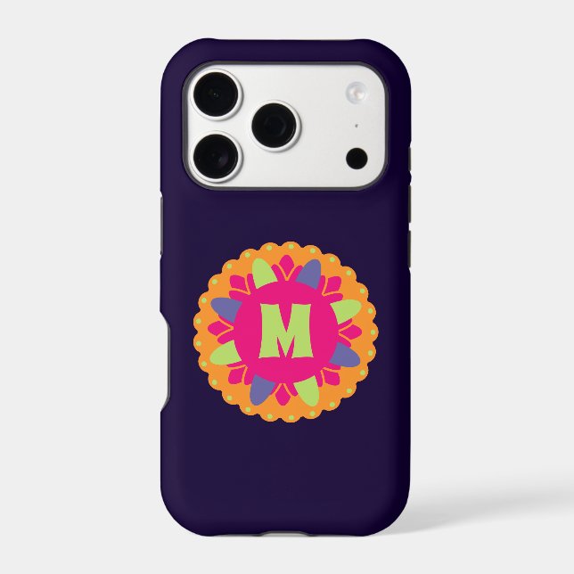 Orange floral shapes illustration (Back)