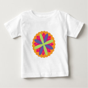 Orange floral shapes illustration baby T-Shirt