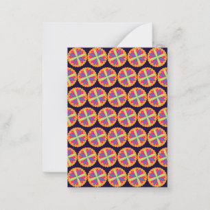 Orange floral shapes illustration card