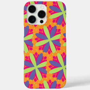 Orange floral shapes illustration iPhone 16 pro max case