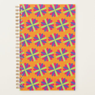 Orange floral shapes illustration planner