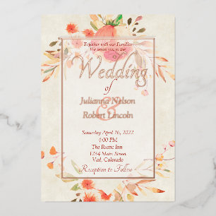 Orange floral  wedding 