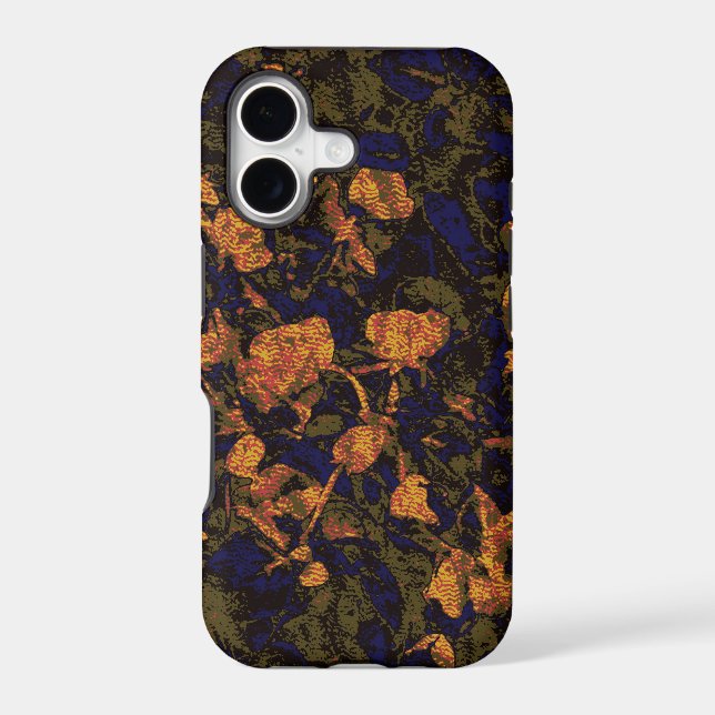Orange flower against leaf camouflage pattern (Back)