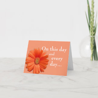 Orange Flower Birthmother Card