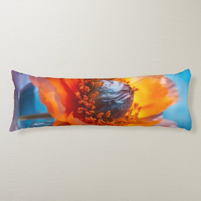 Orange Flower  Body Cushion (Front)