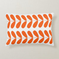 Orange Flower Buds Mid Century Retro