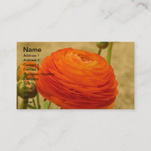 Orange Flower Business Card