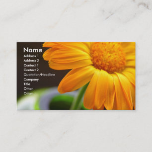 Orange Flower Business Card