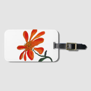 Orange flower by Lydia's Art Sangria Luggage Tag