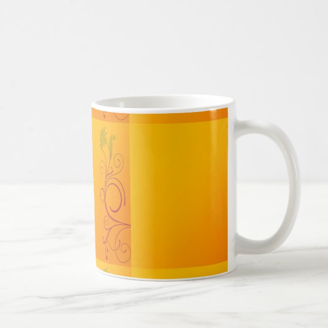 Orange Flower Coffee Mug (Right)