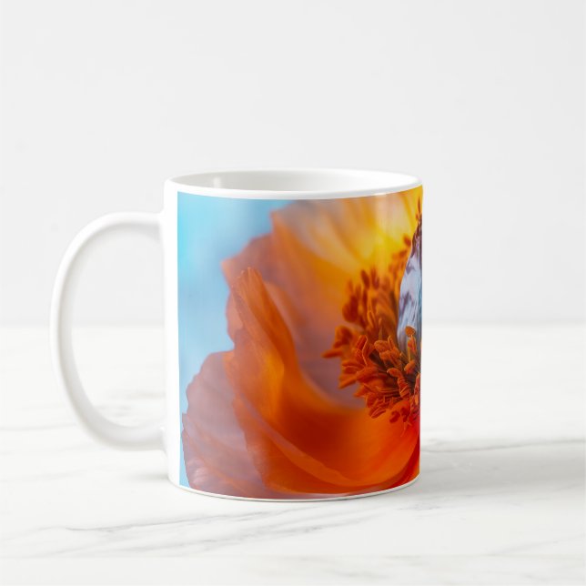 Orange Flower  Coffee Mug (Left)