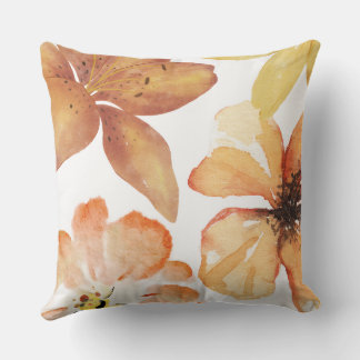 Orange flower cushion