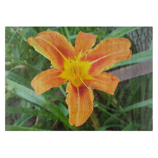 Orange Flower Cutting Board (Front)