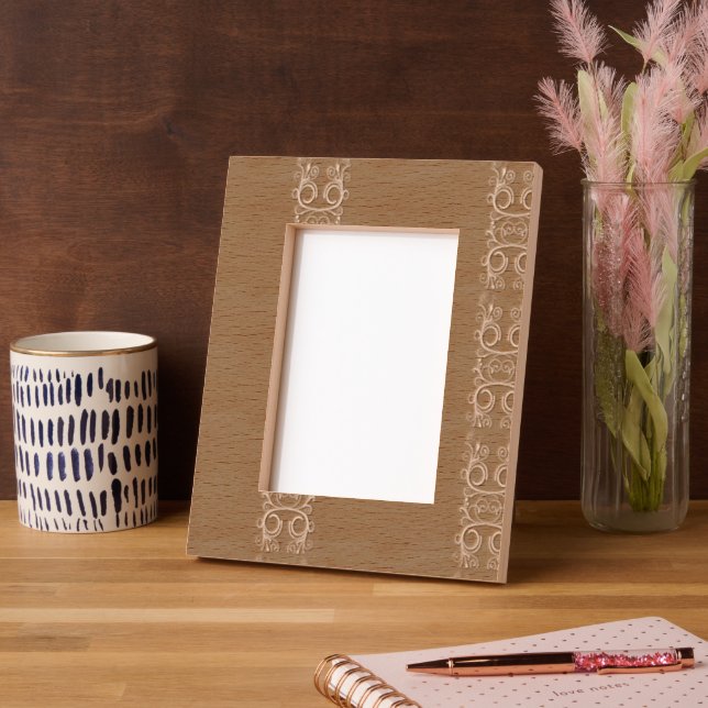 Orange Flower Etched Frames (Left)