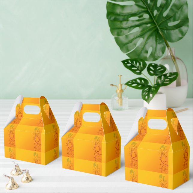 Orange Flower Favour Box (Multiple)