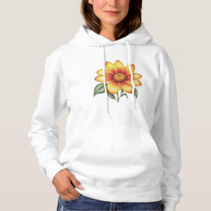 Orange Flower Hoodie