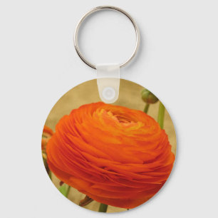 Orange Flower Key Ring