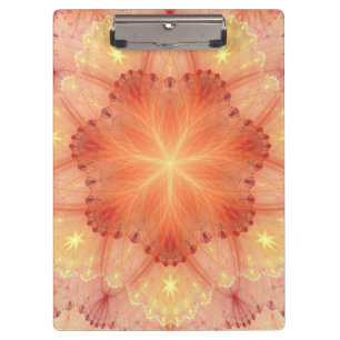 Orange Flower Lace Petals Decorative Paint Clipboard