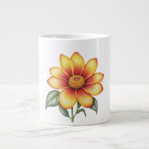Orange Flower Large Coffee Mug
