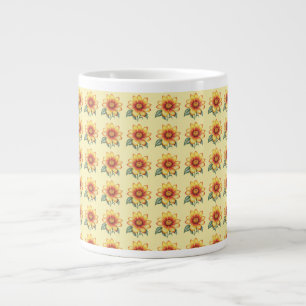Orange Flower Large Coffee Mug