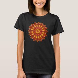 Orange Flower Mandala T-Shirt