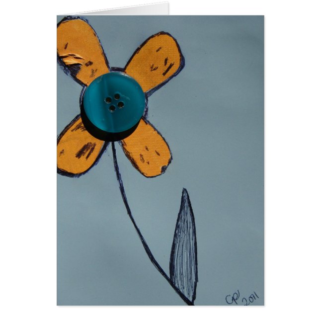 Orange Flower Mixed Media (Front)