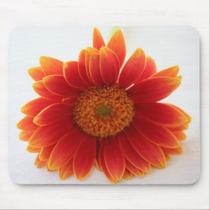 orange flower mouse mat