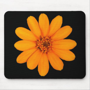 Orange Flower Mouse Mat