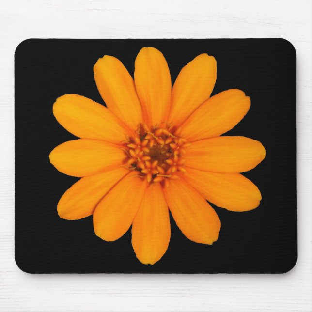 Orange Flower Mouse Mat (Front)