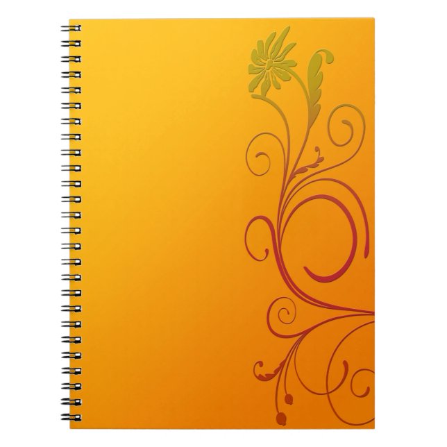 Orange Flower Notebook (Front)