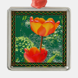 Orange Flower Ornament