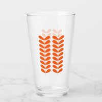 Orange Flower Petals Retro Mid Century Modern