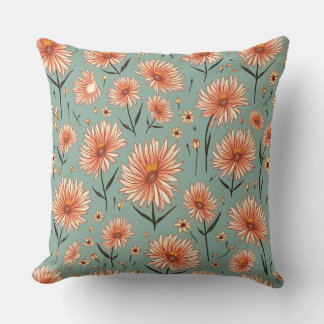 orange flower pillow