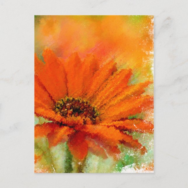 Orange Flower Postcard (Front)