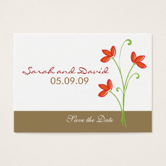 Orange Flower Save The Date