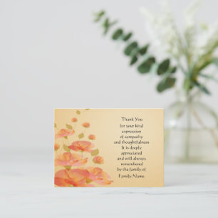Orange Flower Thank You Card
