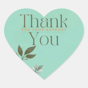 orange flower thankful  heart sticker