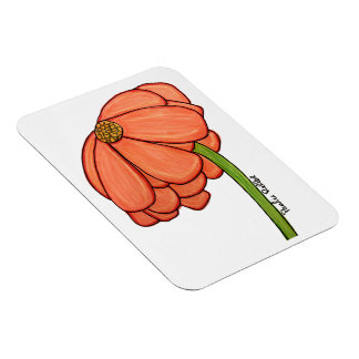 Orange Flower- Thinking of you... Magnet