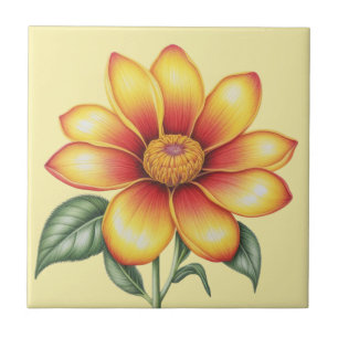 Orange Flower Tile