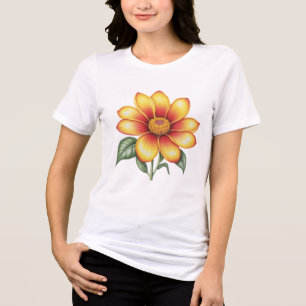 Orange Flower Tri-Blend Shirt