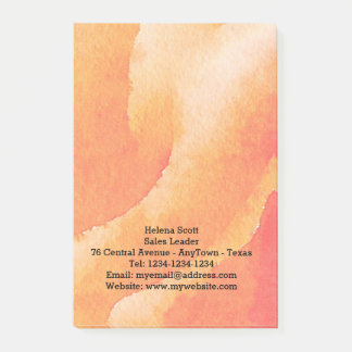 Orange Flower Watercolor Post-it Notes
