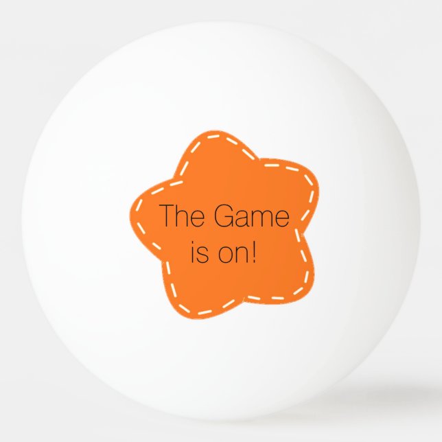 Orange Flower with Ping Pong Saying Ping Pong Ball (Front)
