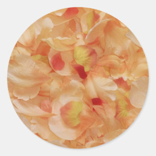 Orange Flowered Envelope Seal Stickers