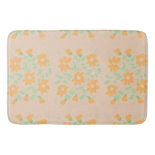 Orange Flowered Mat