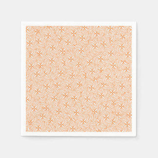orange flowers all over printed napkin