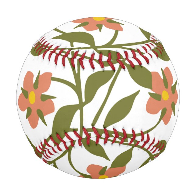 ORANGE FLOWERS  BASEBALL (Front)